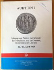 Credit Suisse. Auktion 1. Munzen der Schweiz, des Mittelalters und der Neuzeit, Numismatische Literatur. 22-23 April 1983. Brossura ed. pp.150, lotti ...