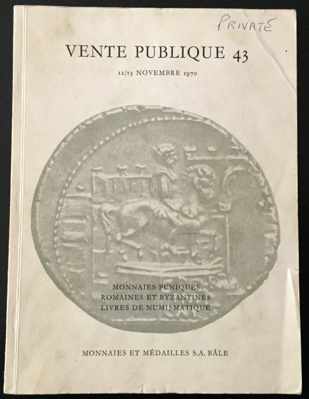 Monnaies et Medailles Vente Publique 43. Monnaies Puniques Romaines et Byzantine...