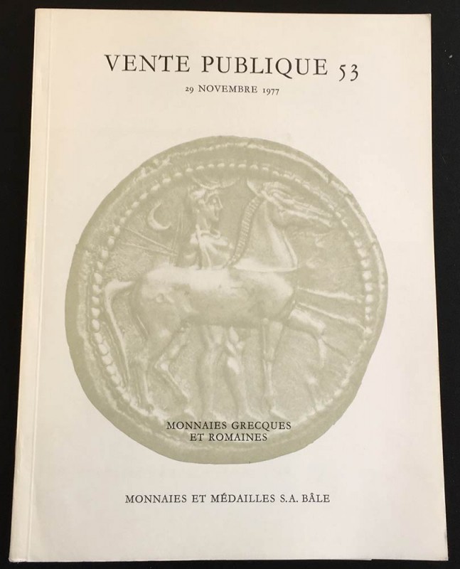 Monnaies et Medailles Vente Publique 53. Monnaies Grecques et Romaines. 29 Novem...