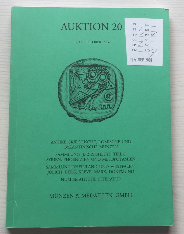 Munzen & Medaillen Auktion 20 Antike Griechische, Romische und Byzantinische Mun...