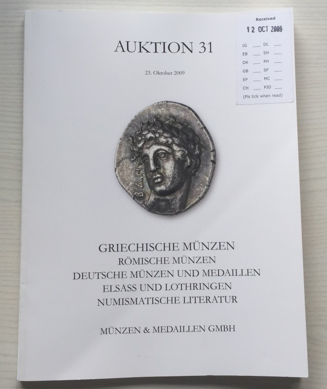 Munzen & Medaillen Auktion 31 Griechische Munzen, Romische Munzen, Deutsche Munz...