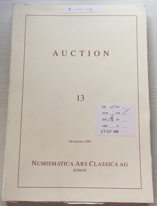 Nac – Numismatica Ars Classica. Auction no. 13.Greek Coins of Magna Graecia and ...