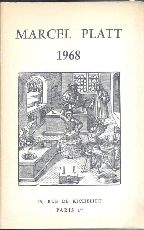 PLATT MARCEL. Parigi 1968. Listino a prezzi fissi 1968. Monete antiche,medioeval...