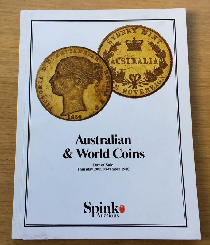 Spink. Australian & World Coins. 20 November 1980. Brossura ed. pp. 95, lotti 85...