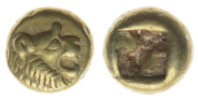 GRIECHEN Lydisches Königreich
Alyattes 605-561 BC

Elektron Hemihekte = 1/12 Sta...