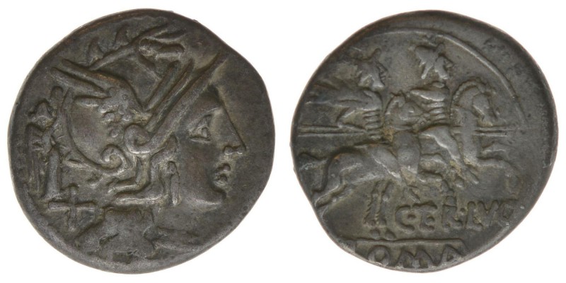 ROM Republik C.Terentius Lucanus 147 v.Chr.
Denar X
Roma
Dioskuren nach rechts r...