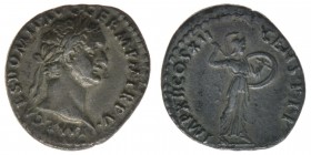 ROM Kaiserzeit
Domitianus 81-96

Denar
IMP CAES DOMIT AVG GERM PM TR P V / IMP XII COS XII CENS P P P
Minerva nach rechts
Kampmann 24.59, 3,25 Gramm, ...