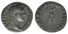 ROM  Kaiserzeit Domitianus 81-96
Denar

IMP CAES DOMIT AVG GERM PM TRP XIV / IMP XXII COS XVI CENS PPP
Kampmann 24.71, 3,48 Gramm, ss/vz