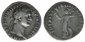 ROM  Kaiserzeit Domitianus 81-96 
Denar

IMP CAES DOMIT AVG GERM PM TR P VIII / IMP XIX COS XIIII CENS P P P
Minerva
Kampmann 24.67, 3,10 Gramm, ss+...
