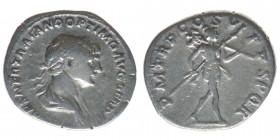 ROM Kaiserzeit Traianus 98-117

Denar
CAES NER TRAIANO OPTIMO AVG GER DAC / PM TR P COS V P P SPQR
2,78 Gramm, ss