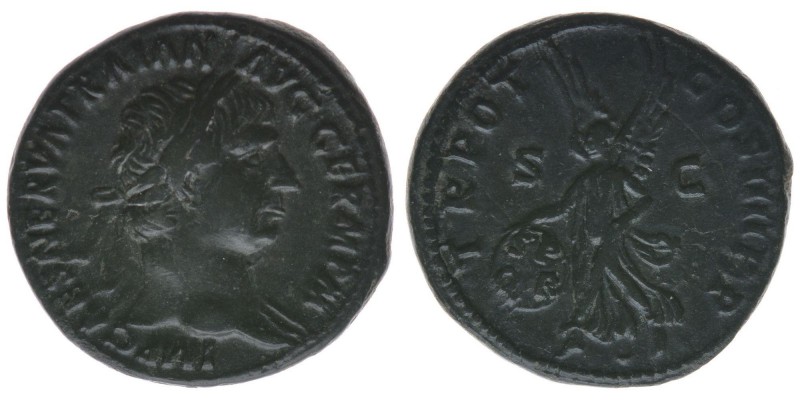 ROM Kaiserzeit Traianus 98-117
AS
IMP CAES NERVA TRAIAN AVG GERM P M / TR POT CO...