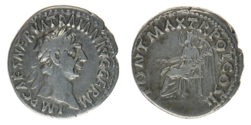 ROM Kaiserzeit
Traianus 98-117
Denar
IMP CAES NERVA TRAIAN AVG GERM / PONT MAX T...