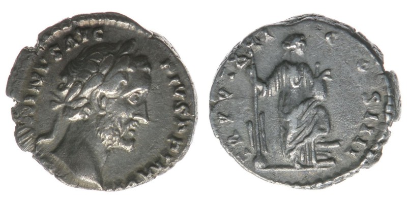 ROM  Kaiserzeit Antoninus Pius 138-161 
Denar

ANTONINVS AVG PIVS P P IMP II / T...