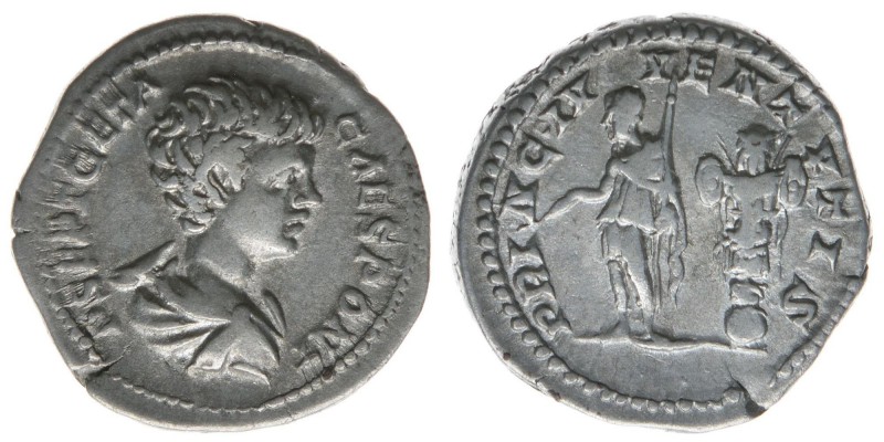 ROM Kaiserzeit Caracalla 198-217
Denar

P SEPT GETA CAES PONT / PRINC IVVENTVTIS...