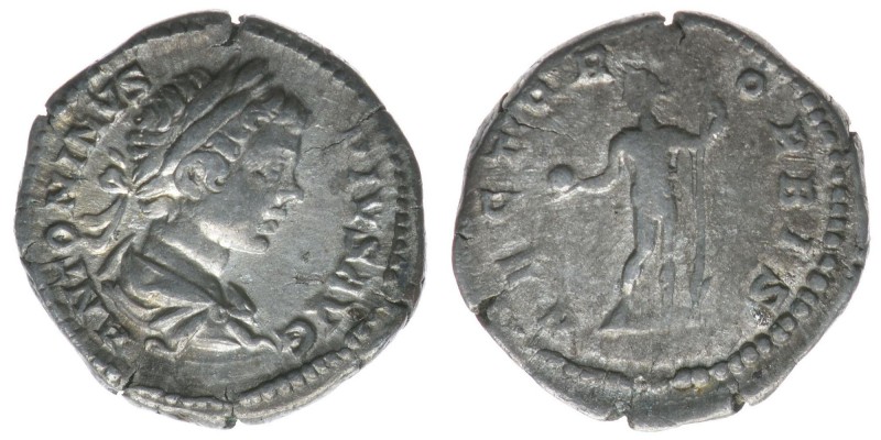 ROM Kaiserzeit Caracalla 198-217
Denar
ANTONINVS PIVS AVG / RECTOR ORBIS
Kampman...