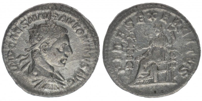 ROM Kaiserzeit Elagabalus 218-222 
Antoninian

IMP CAES M AVR ANTONINVS AVG / FI...