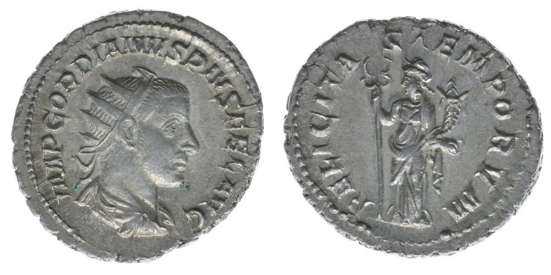 ROM Kaiserzeit
Gordianus III. Pius 238-244
Antoninian

IMP GORDIANVS PIVS FEL AV...