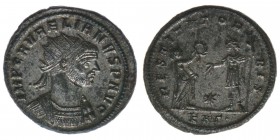 ROM Kaiserzeit
Aurelianus 270-2756

Antoninian
IMP C AVRELIANVS P AVG / RESTITVT ORBIS
Kampmann 106.55, 4,18 Gramm, Silbersud, vz