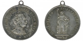 Preussen
Wilhelm II.
Medaille 1896 25jähriges Friedensjubiläum
Silber
3,27 Gramm, -vz