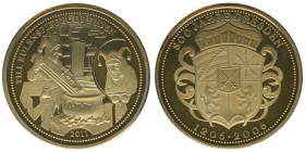 Medaille 2011 
Till Eulenspiegel Dresden - 800 Jahre Dresden 1206-2006
vergoldet, 34mm, 17,26 Gramm, stfr