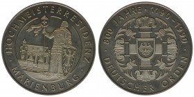 Deutschland
Medaille Hochmeisterresidenz Marienburg - 800 Jahre Deutscher Orden 1190-1990
Nickel, 40mm, 22,47 Gramm, stfr