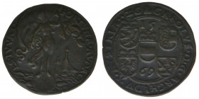 Herzogtum Kärnten Erzherzog Karl
Raitpfennig 1569
Bronze, 2,38 Gramm, ss