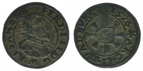 RDR Österreich Habsburg
Kaiser Ferdinand II.

1 Kreuzer 1626
Her.1491, 1,01 Gramm, ss+