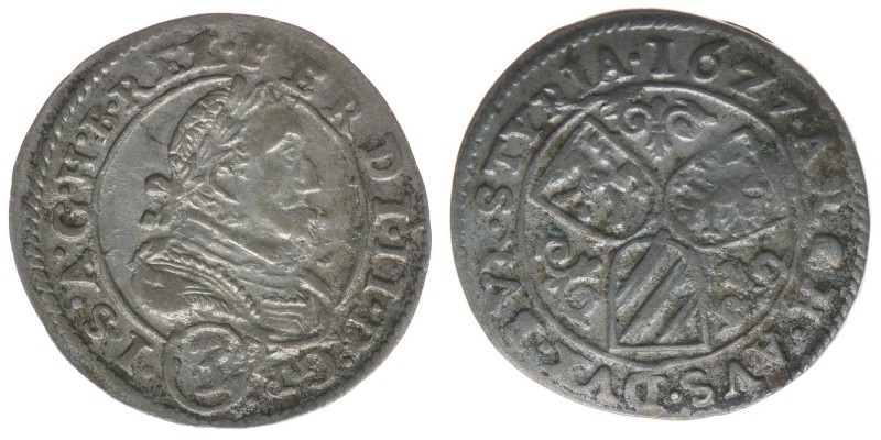 RDR Österreich Habsburg
Kaiser Ferdinand II.

3 Kreuzer (Groschen) 1627
1.65 Gra...