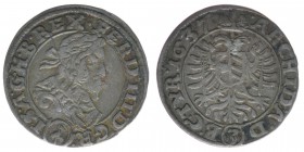 RDR Österreich Habsburg
Kaiser Ferdinand III.

3 Kreuzer (Groschen) 1737
1.56 Gramm, ss