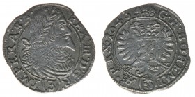 RDR Österreich Habsburg
Kaiser Ferdinand III.

3 Kreuzer (Groschen) 1643
1.55 Gramm, -ss