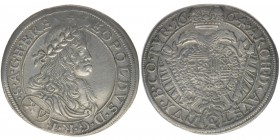 RDR Österreich Habsburg Kaiser Leopold I. 

15 Kreuzer 1664 CA
6,39 Gramm, ss polierte Felder