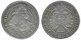 RDR Kaiser Leopold I.
6 Kreuzer 1673 SHS Breslau
3,20 Gramm, -vz