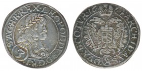 RDR Österreich Habsburg Kaiser Leopold I. 

3 Kreuzer 1664 Wien 
Her.1346, 1,72 Gramm, ss/vz