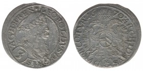 RDR Österreich Habsburg Kaiser Leopold I. 1657-1705 

3 Kreuzer 1670 Wien 
Her.1317, 1,55 Gramm, ss
