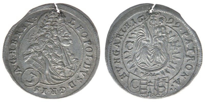 RDR Österreich Habsburg  Kaiser Leopold I.

3 Kreuzer 1699 CHS
1,69 Gramm, vz 12...