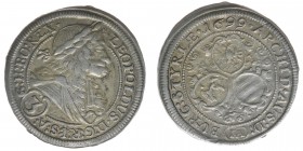 RDR Österreich Habsburg
Kaiser Leopold I.

3 Kreuzer (Groschen) 1699 Graz
1,61 Gramm, ss