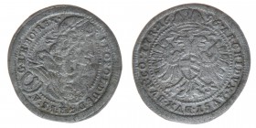 RDR Österreich Habsburg
Kaiser Leopold I.

1 Kreuzer 1696
0.67 Gramm, ss