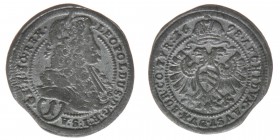 RDR Österreich Habsburg
Kaiser Leopold I.

1 Kreuzer 1698
0.81 Gramm, ss