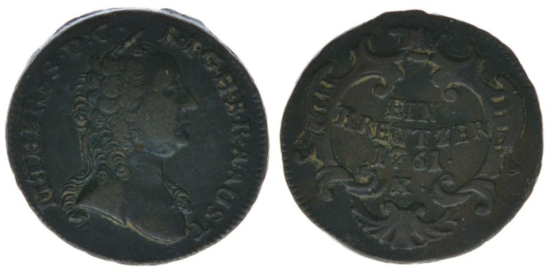 RDR Österreich Habsburg
Maria Theresia

1 KReuzer 1761 K Schmöllnitz
Her.1615, s...