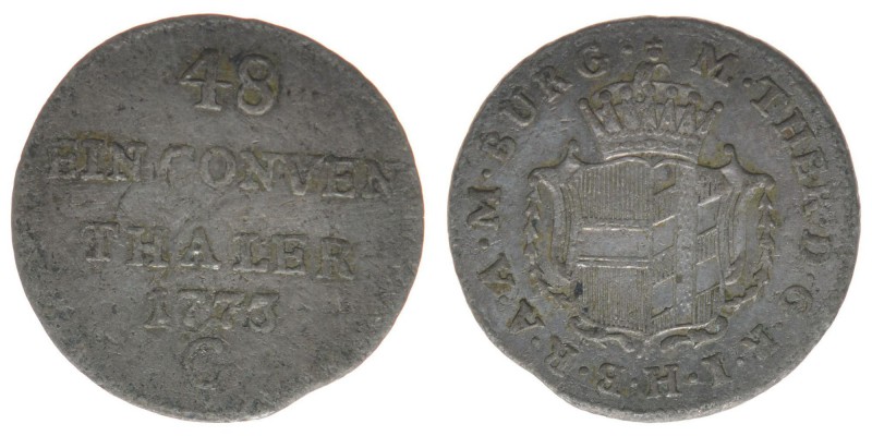 RDR Österreich Habsburg Maria Theresia 1740-1780

1/48 Taler 1773 G Günzburg Bur...