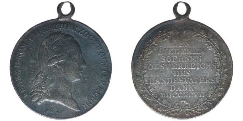 RDR Österreich Habsburg Kaiser Franz II.
Medaille 1797
Dank des Landesvaters an ...