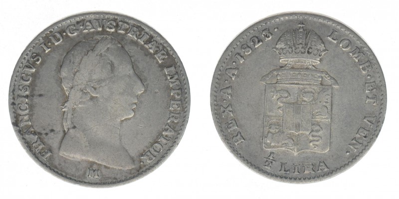 KAISERTUM ÖSTERREICH Kaiser Franz I.

1/2 Lira 1823 M Mailand
2.10 Gramm, ss