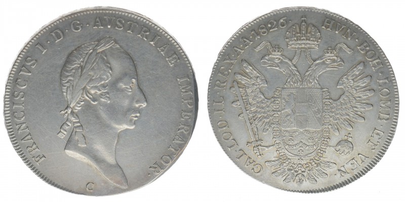 KAISERTUM ÖSTERREICH Kaiser Franz I.

Taler 1826 C
27.98 Gramm, vz++