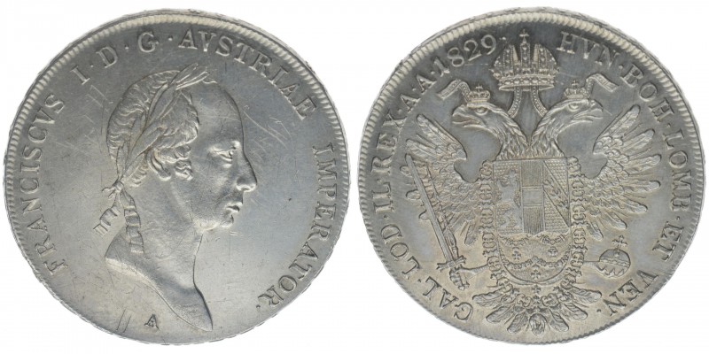 KAISERTUM ÖSTERREICH Kaiser Franz I.

Taler 1829 A
28.03 Gramm, ss++/vz Kratzer