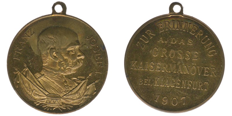 Kaisertum Österreich
Kaiser Franz Joseph I.

Medaille 1907 Kaisermanöver bei Kla...