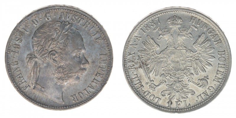 KAISERTUM ÖSTERREICH Kaiser Franz Joseph I.
1 Gulden 1887
12.31 Gramm, vz+