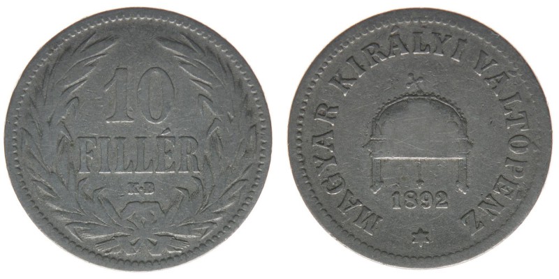 KAISERTUM ÖSTERREICH
Kaiser Franz Joseph I.
10 Filler 1892 KB