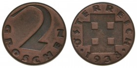 Österreich 1. Republik
2 Groschen 1938
3,34 Gramm, vz