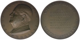 ÖSTERREICH 2. REPUBLIK
Julius Raab Ehrenmedaille
Österreichischer Wirtschaftsbund 
Bronze, 56,59 Gramm, vz