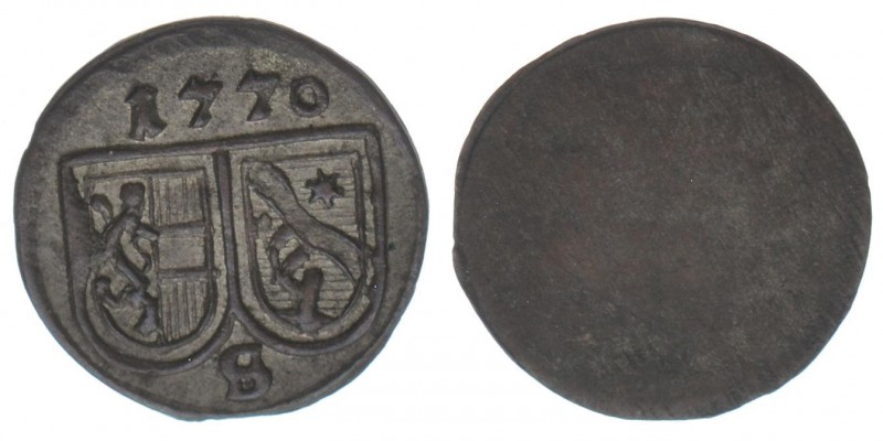 ERZBISTUM SALZBURG  Sigismund III. Graf Schrattenbach 1753-1771
Pfennig 1770

Zö...